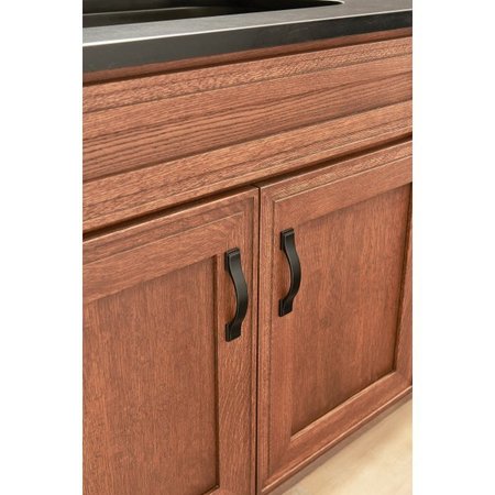 Jeffrey Alexander 96 mm Center-to-Center Antique Brushed Satin Brass Strap Mirada Cabinet Pull 80152-96ABSB